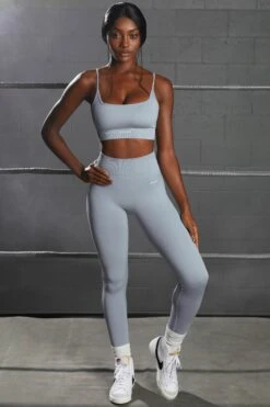 Surge Curved Waist Seamless Leggings In Light Blue 13 Surge Curved Waist Seamless Leggings In Light Blue -Sculpt Sets Body bt0365 bt0370 1 surge awaken light blue strappy crop top high waist leggings seamless