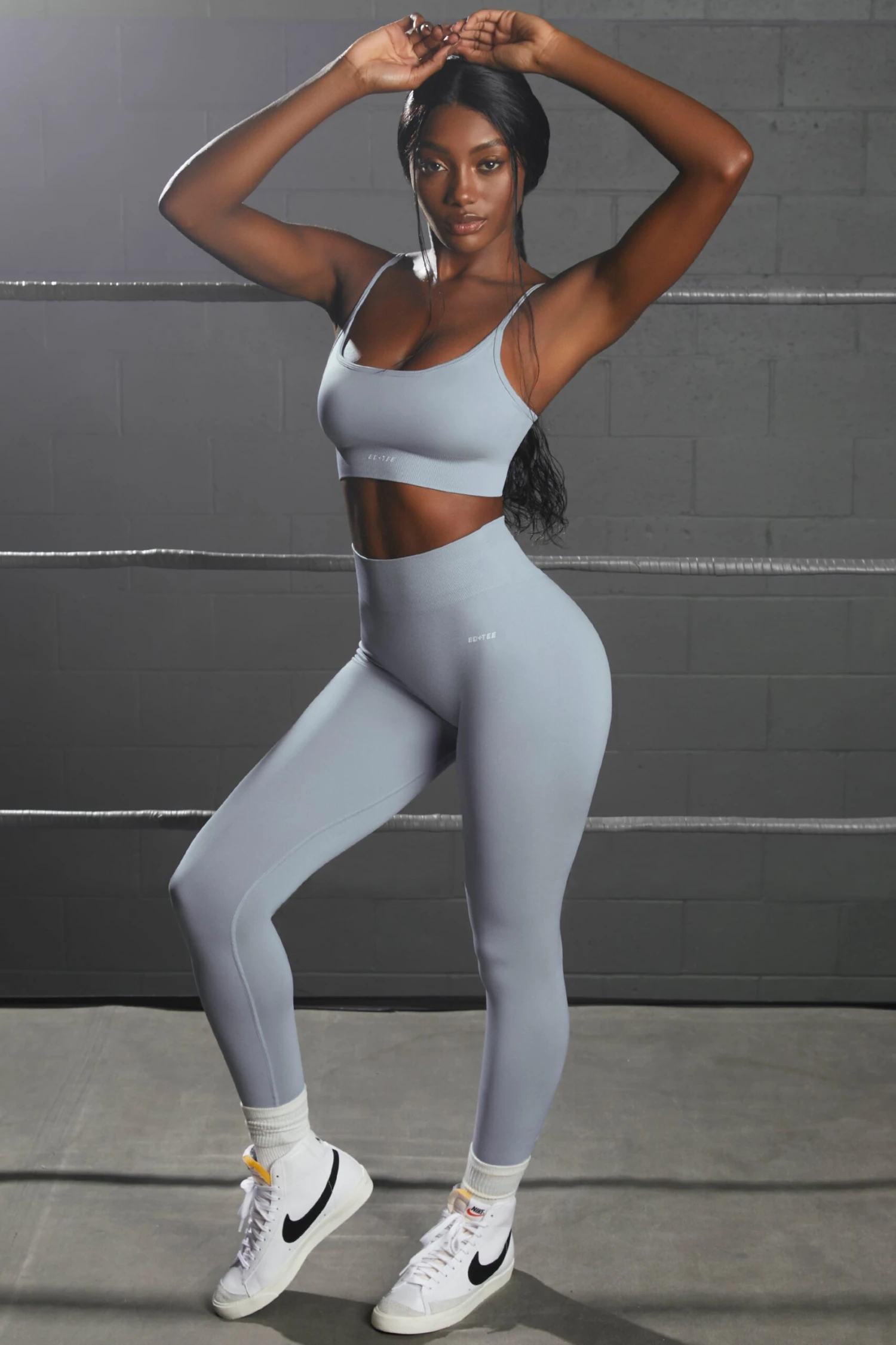 Surge Curved Waist Seamless Leggings In Light Blue 9 Surge Curved Waist Seamless Leggings In Light Blue - Image 7