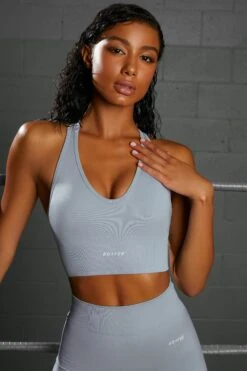 Overhaul Racer Knot Back Seamless Crop Top In Blue 17 Overhaul Racer Knot Back Seamless Crop Top In Blue -Sculpt Sets Body bt0366 bt0372 10 flash overhaul light 1