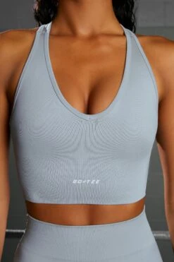 Overhaul Racer Knot Back Seamless Crop Top In Blue 15 Overhaul Racer Knot Back Seamless Crop Top In Blue -Sculpt Sets Body bt0366 bt0372 7 flash overhaul light blue 1