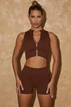 Sleeveless Crop Top In Warm Brown 11 Sleeveless Crop Top In Warm Brown -Sculpt Sets Body bt0382 bt0425 10 high energy definition warm 4