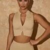 Sleeveless Crop Top In Beige 1 Sleeveless Crop Top In Beige -Sculpt Sets Body bt0382 bt0425 1 high energy definition beige 4