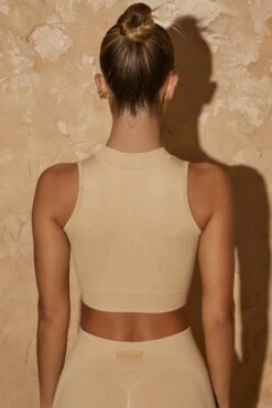 Sleeveless Crop Top In Beige 9 Sleeveless Crop Top In Beige -Sculpt Sets Body bt0382 bt0425 1 high energy definition beige 6