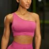Asymmetric Crop Top In Dark Pink 2 Asymmetric Crop Top In Dark Pink -Sculpt Sets Body bt0408 6 empowered dark pink asymetric crop top