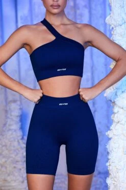Ribbed Biker Shorts In Navy 15 Ribbed Biker Shorts In Navy -Sculpt Sets Body bt0432 bt0436 5 on the rink new peaks navy one strap crop top ribbed biker short 1 1