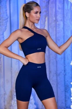 Ribbed Biker Shorts In Navy 17 Ribbed Biker Shorts In Navy -Sculpt Sets Body navy 21 1 1
