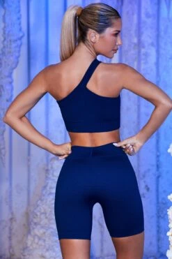 Ribbed Biker Shorts In Navy 18 Ribbed Biker Shorts In Navy -Sculpt Sets Body navy 22 1 1