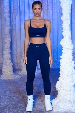 Seamless Full Length Leggings In Navy
